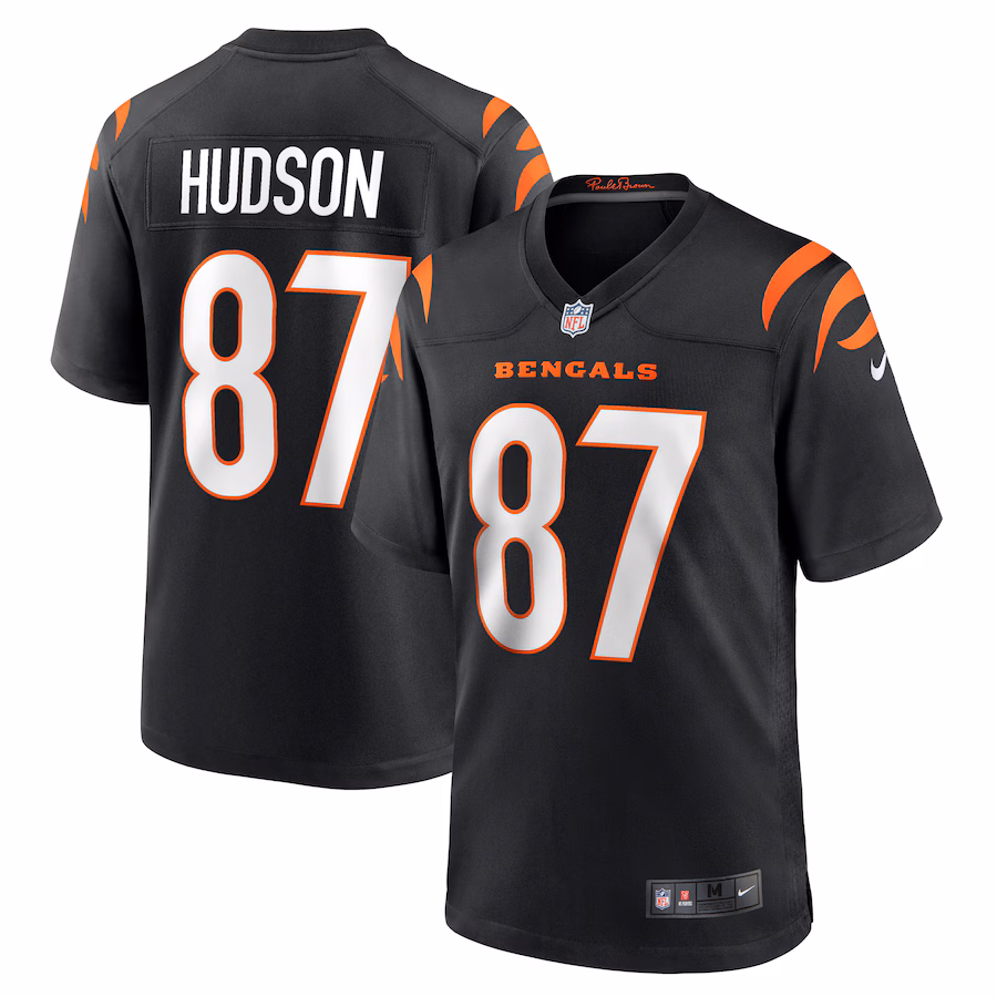 Men's Cincinnati Bengals Tanner Hudson Nike Black Home Game Player Jersey - Jersey