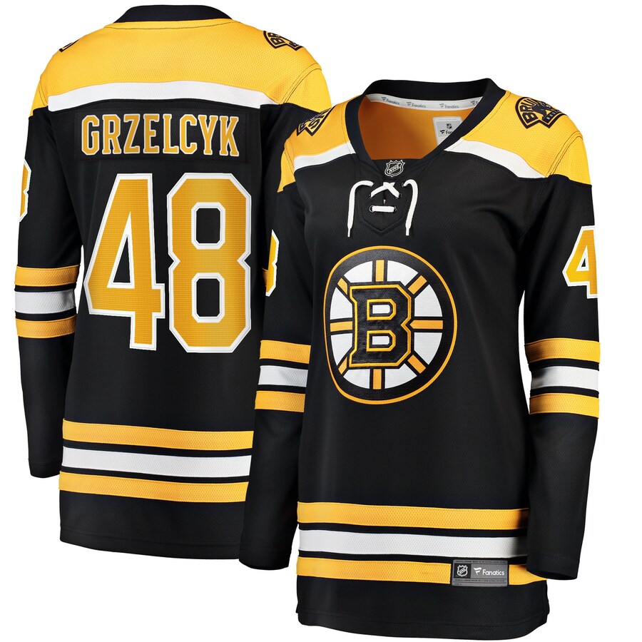 Women's Boston Bruins Matt Grzelcyk Fanatics Branded Black Home Breakaway Player Jersey - Jersey