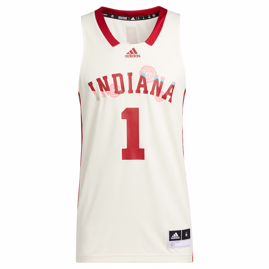 Indiana Hoosiers adidas Honoring Black Excellence Replica Basketball Jersey - Cream - Jersey