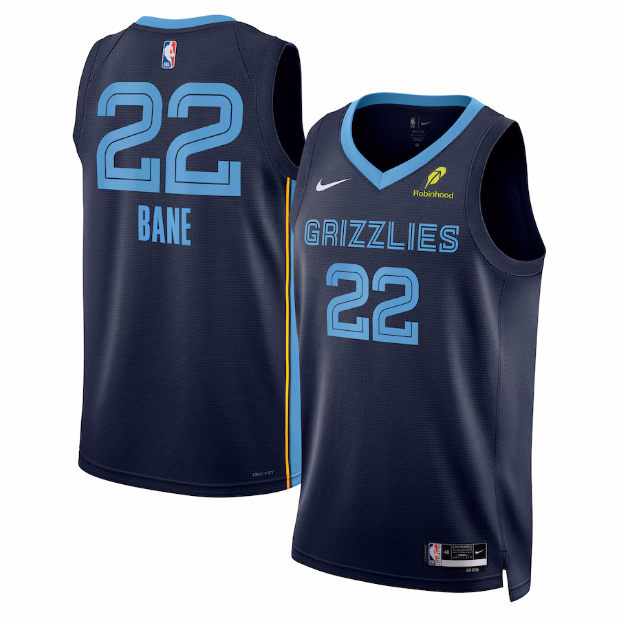 Unisex Memphis Grizzlies Desmond Bane Nike Navy Swingman Badge Player Jersey - Icon Edition - Jersey
