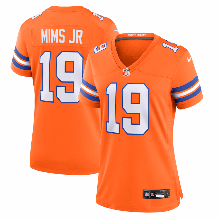 Women's Denver Broncos Marvin Mims Jr Nike Orange Mile High Collection 1977 Throwback Player Game Jersey - Jersey