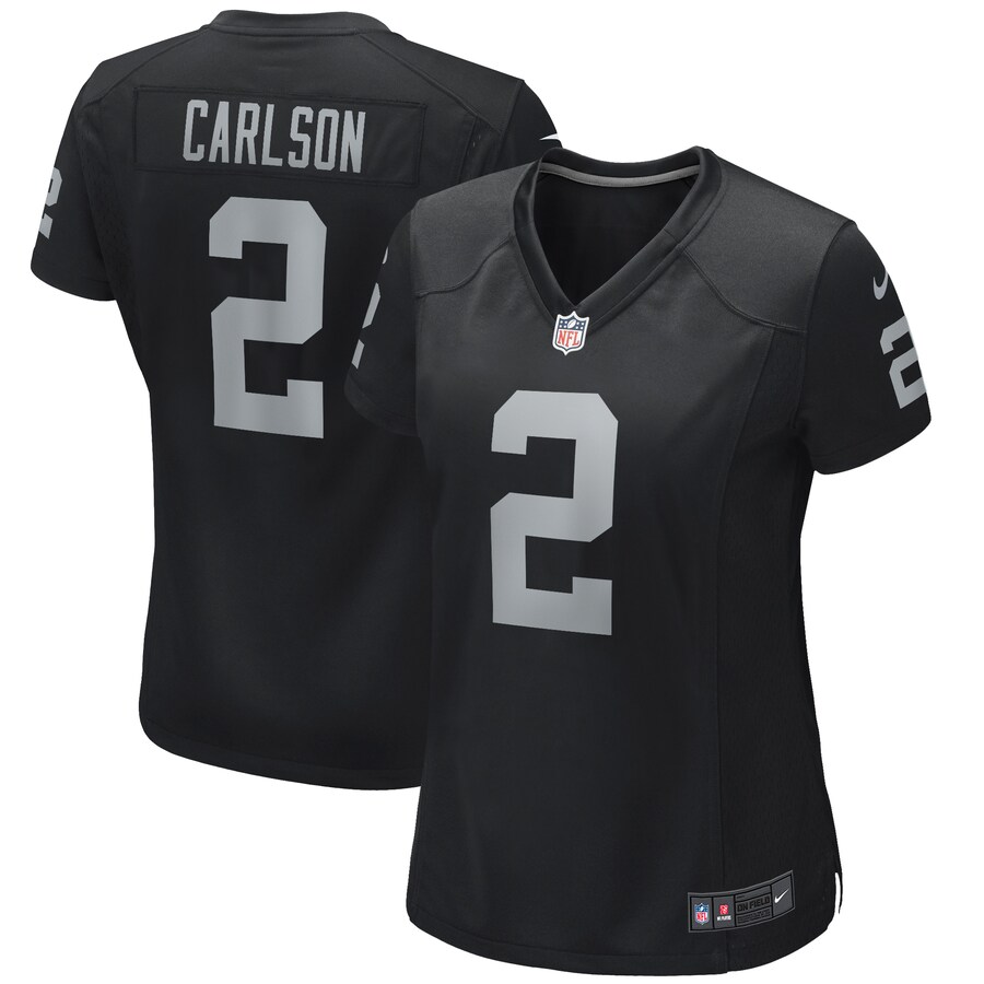 Women's Las Vegas Raiders Daniel Carlson Nike Black Player Game Jersey - Jersey