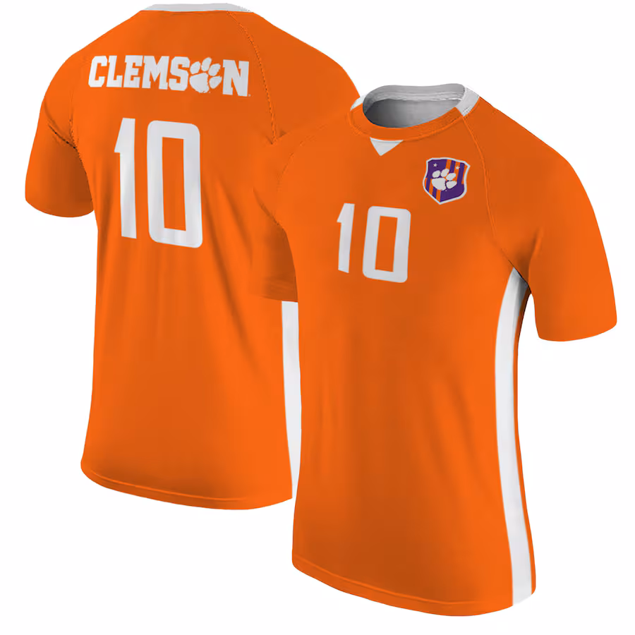 Men's Original Retro Brand #10 Orange Clemson Tigers Soccer Jersey - Jersey