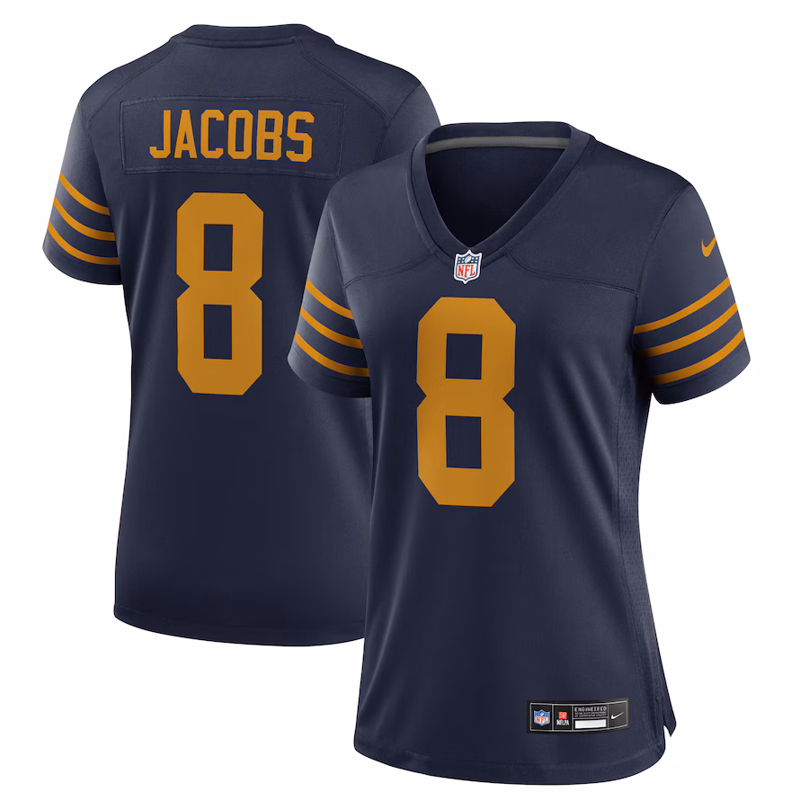 Women's Green Bay Packers Josh Jacobs Nike Navy The 1923 Classic Game Jersey - Jersey
