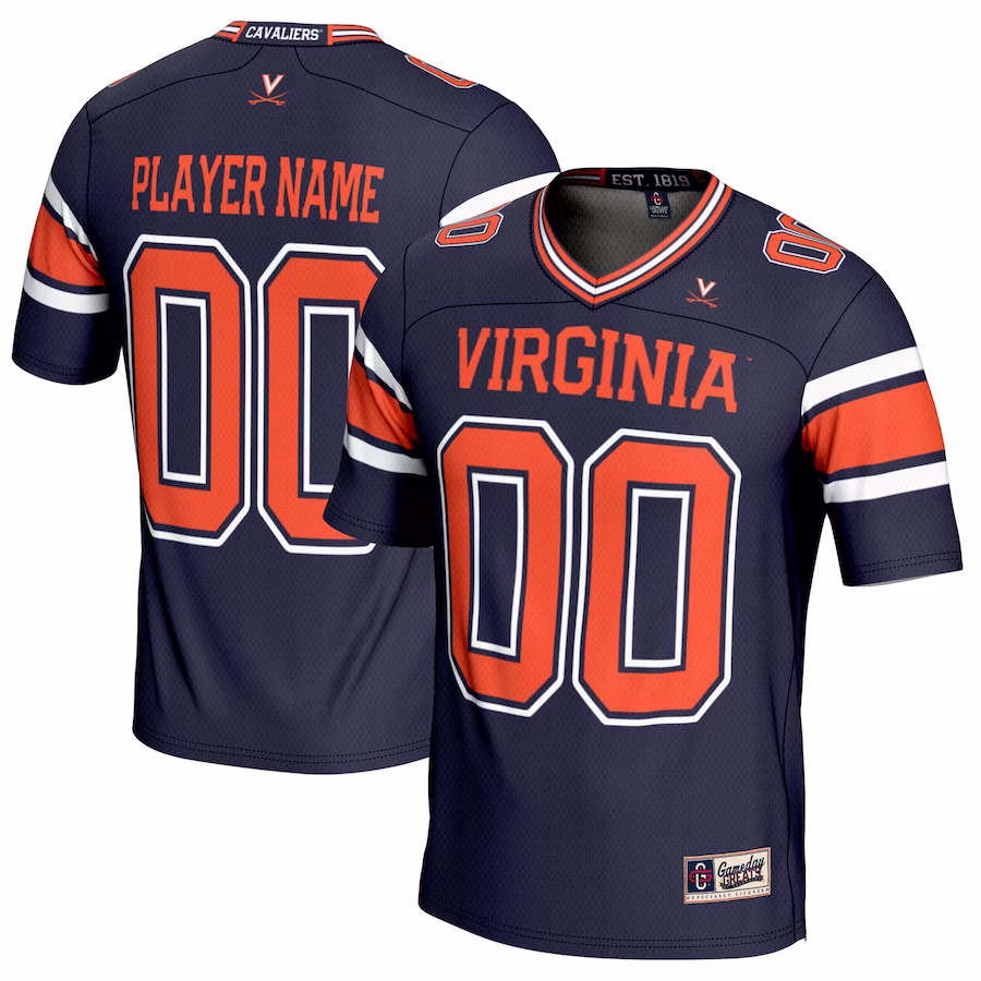 Virginia Cavaliers GameDay Greats Youth NIL Pick-A-Player Football Jersey - Navy - Jersey