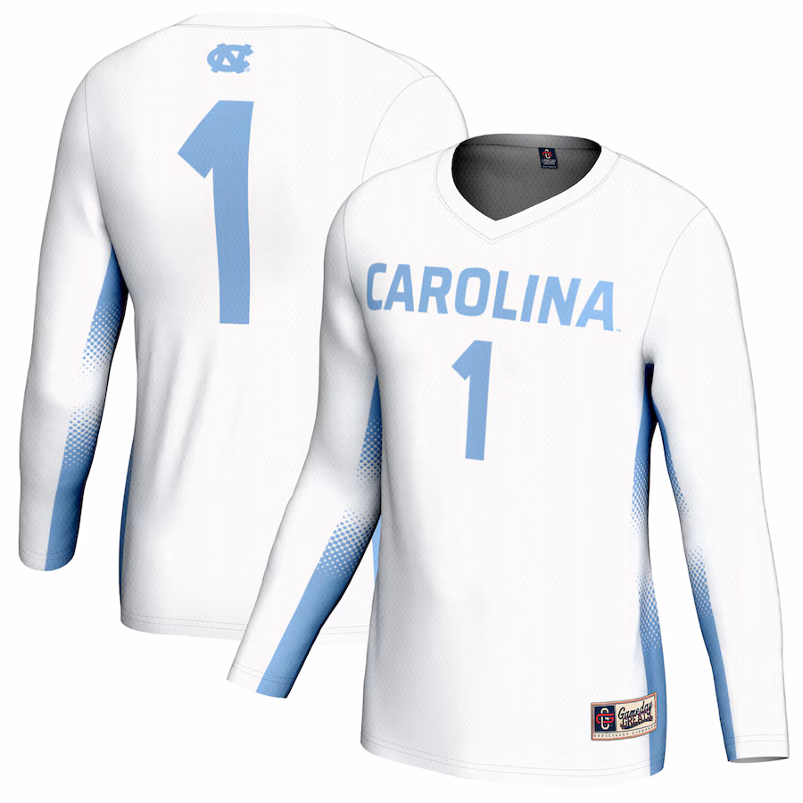 #1 North Carolina Tar Heels GameDay Greats Youth Lightweight Women's Volleyball Jersey - White - Jersey
