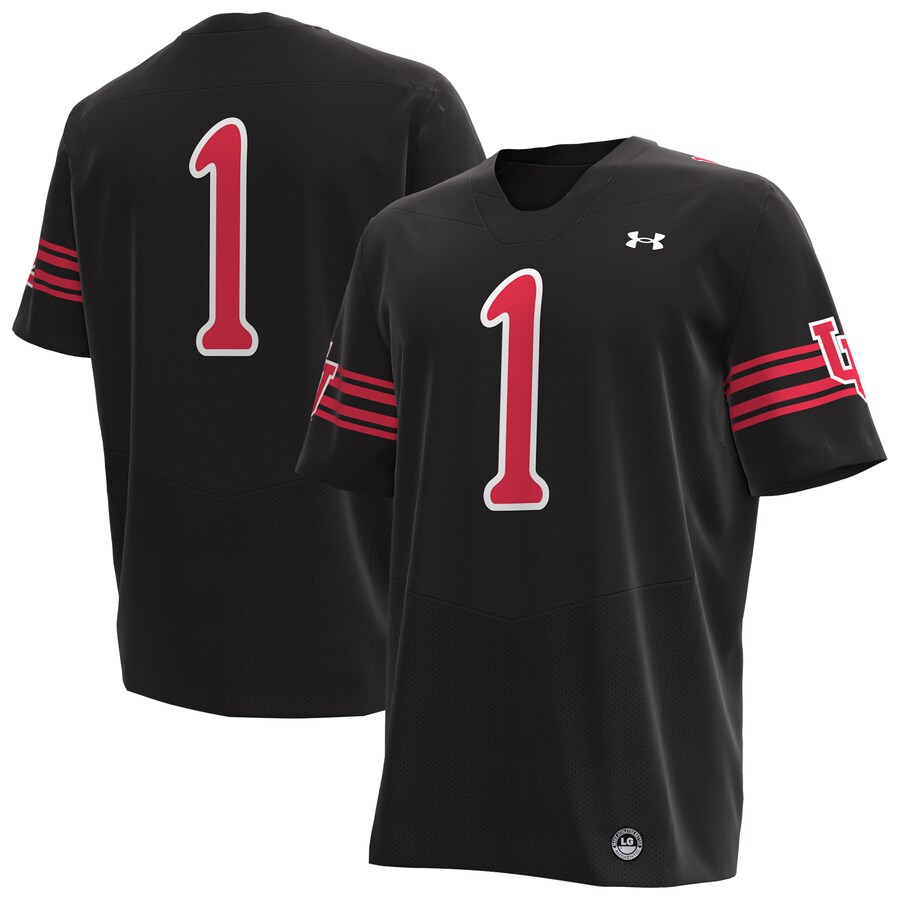 Men's Under Armour #1 Black Utah Utes Replica Football Jersey - Jersey