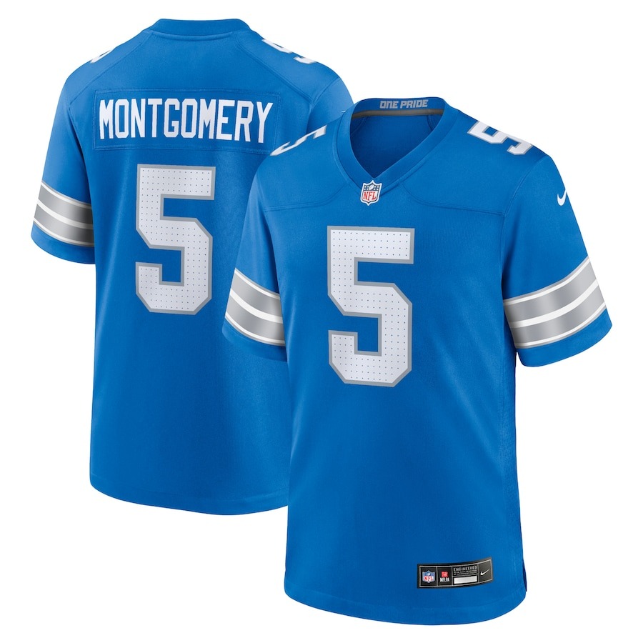 Men's Detroit Lions David Montgomery Nike Blue Game Jersey - Jersey