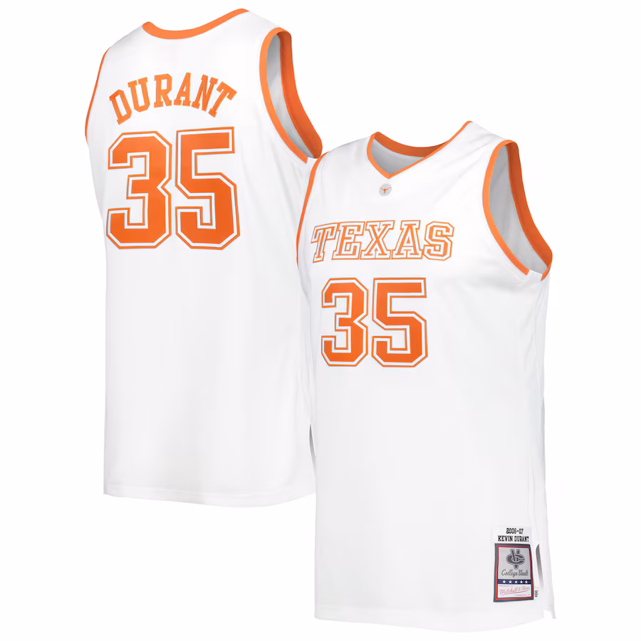 Men's Mitchell & Ness Kevin Durant White Texas Longhorns 2006/07 Throwback Jersey - Jersey