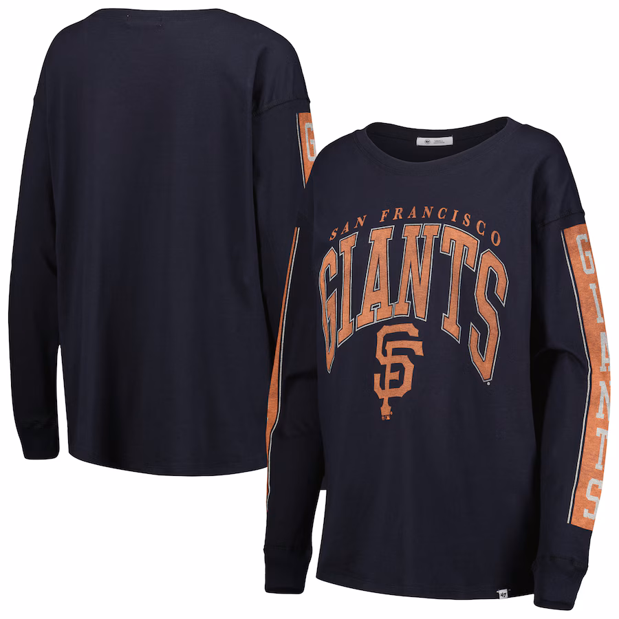 Women's San Francisco Giants '47 Black Statement Long Sleeve T-Shirt - Jersey