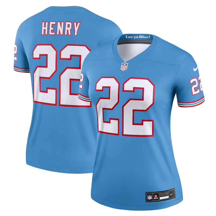 Women's Tennessee Titans Derrick Henry Nike Light Blue Alternate Legend Player Performance Top - Jersey
