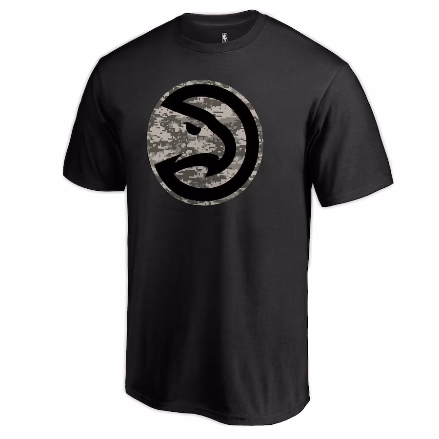 Men's Atlanta Hawks Black Cloak Camo T-Shirt - Jersey