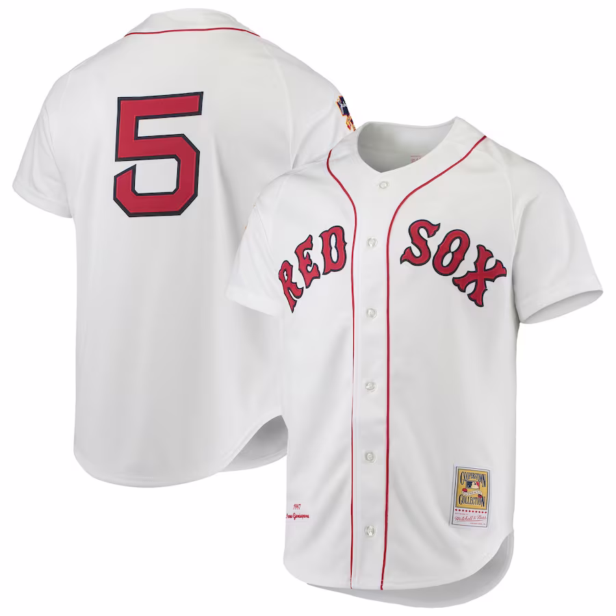 Men's Boston Red Sox Nomar Garciaparra Mitchell & Ness White 1997 Cooperstown Collection Authentic Jersey - Jersey