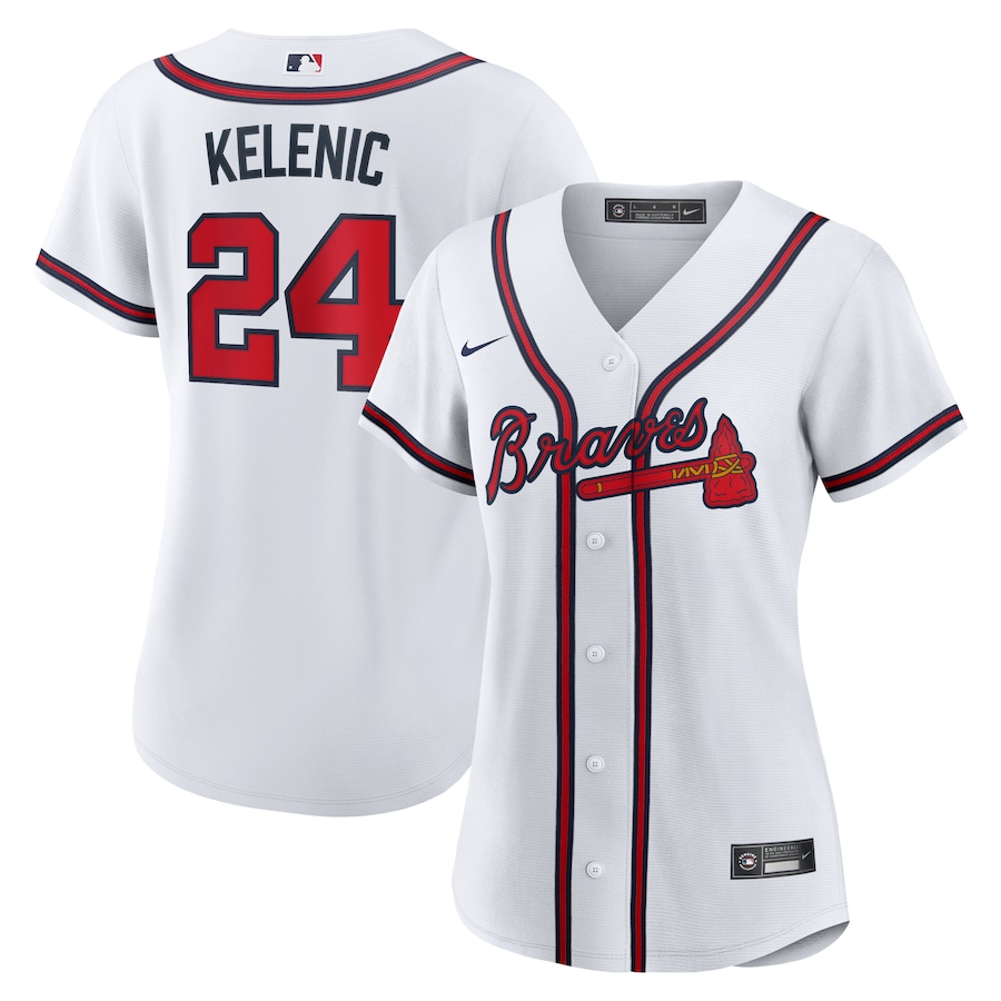 Women's Atlanta Braves Jarred Kelenic Nike White Home Replica Jersey - Jersey