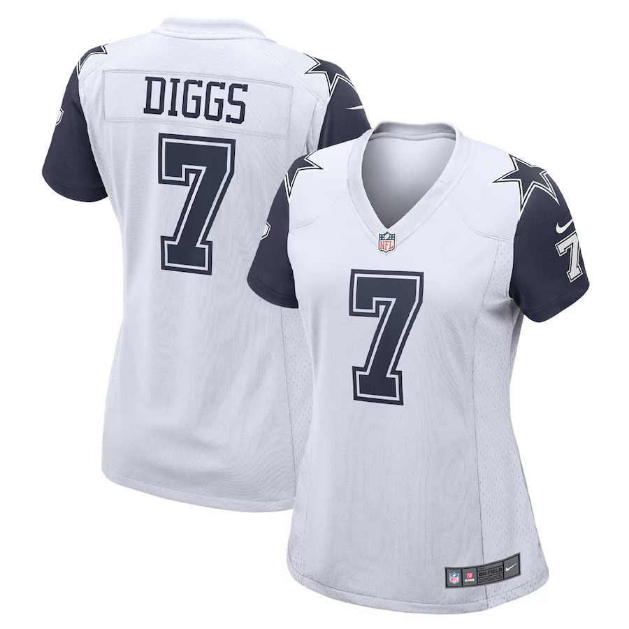 Women's Dallas Cowboys Trevon Diggs Nike White Team Game Jersey - Jersey