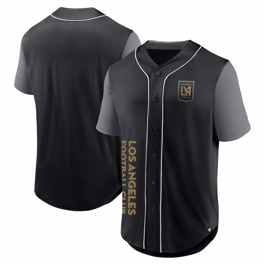 Men's LAFC Fanatics Black Balance Fashion Baseball Jersey - Jersey