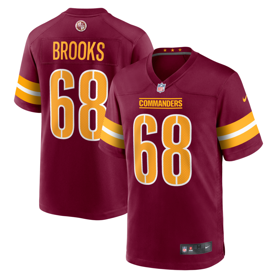 Men's Washington Commanders Curtis Brooks Nike Burgundy  Game Jersey - Jersey