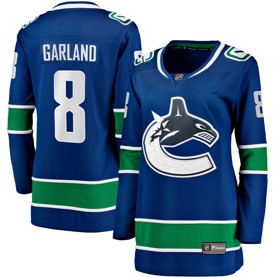Women's Vancouver Canucks Conor Garland Fanatics Branded Blue Home Breakaway Player Jersey - Jersey