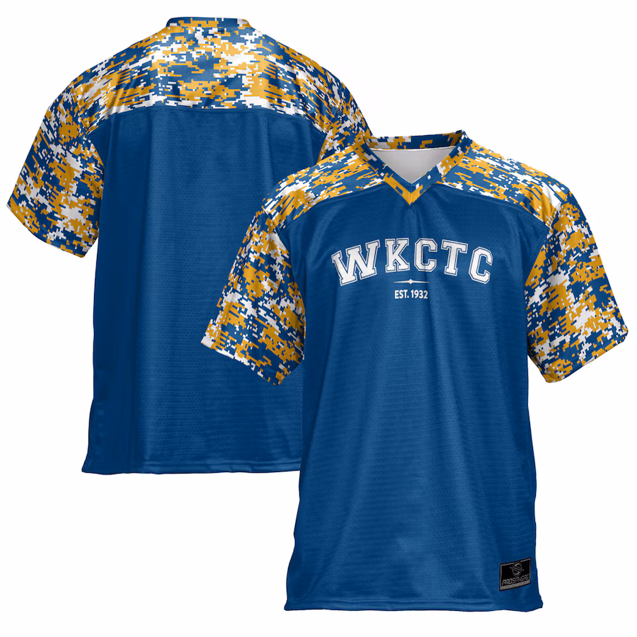 Youth ProSphere  Blue West Kentucky Community and Technical College Camo Football Jersey - Jersey