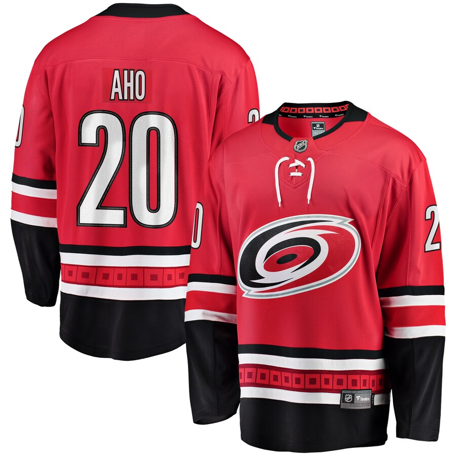 Men's Carolina Hurricanes Sebastian Aho Fanatics Branded Red Alternate Breakaway Player Jersey - Jersey