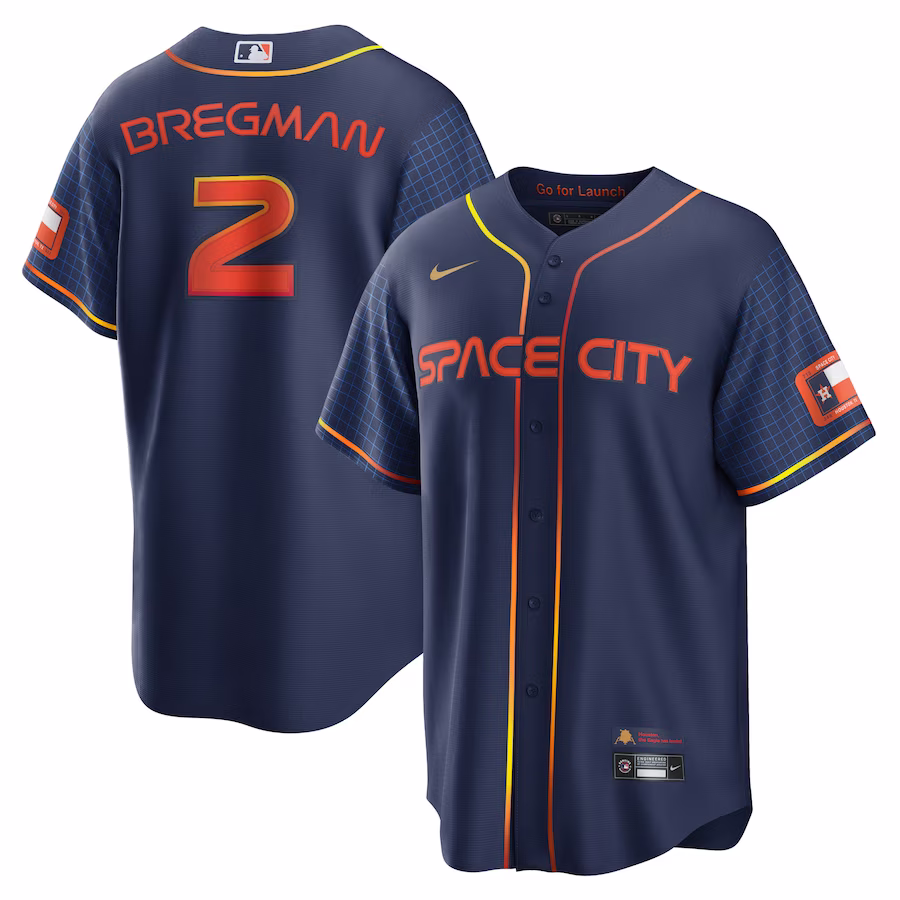 Men's Houston Astros Alex Bregman Nike Navy City Connect Replica Player Jersey - Jersey