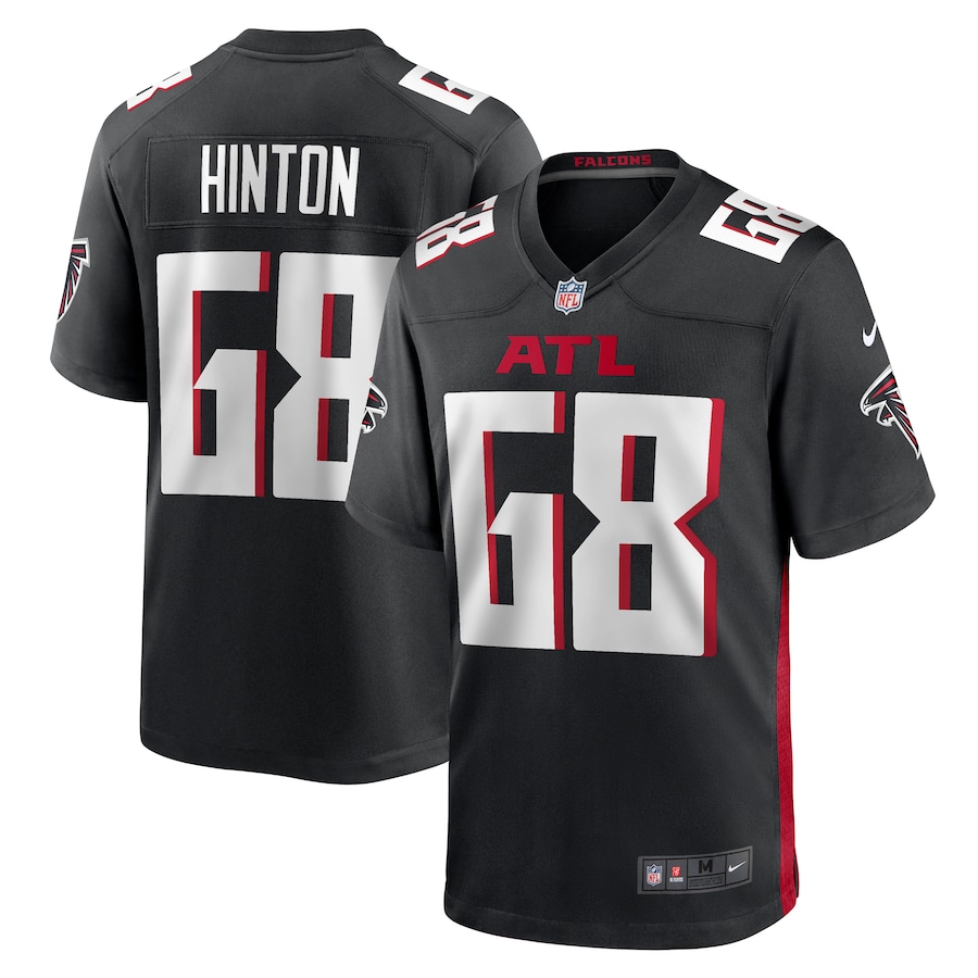 Men's Atlanta Falcons Kyle Hinton Nike  Black Team Game Jersey - Jersey