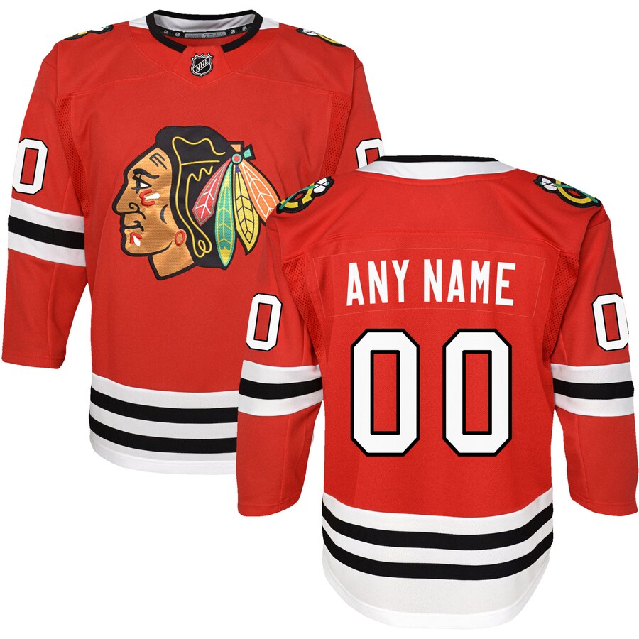 Youth Chicago Blackhawks Red Premier Custom Jersey - Jersey