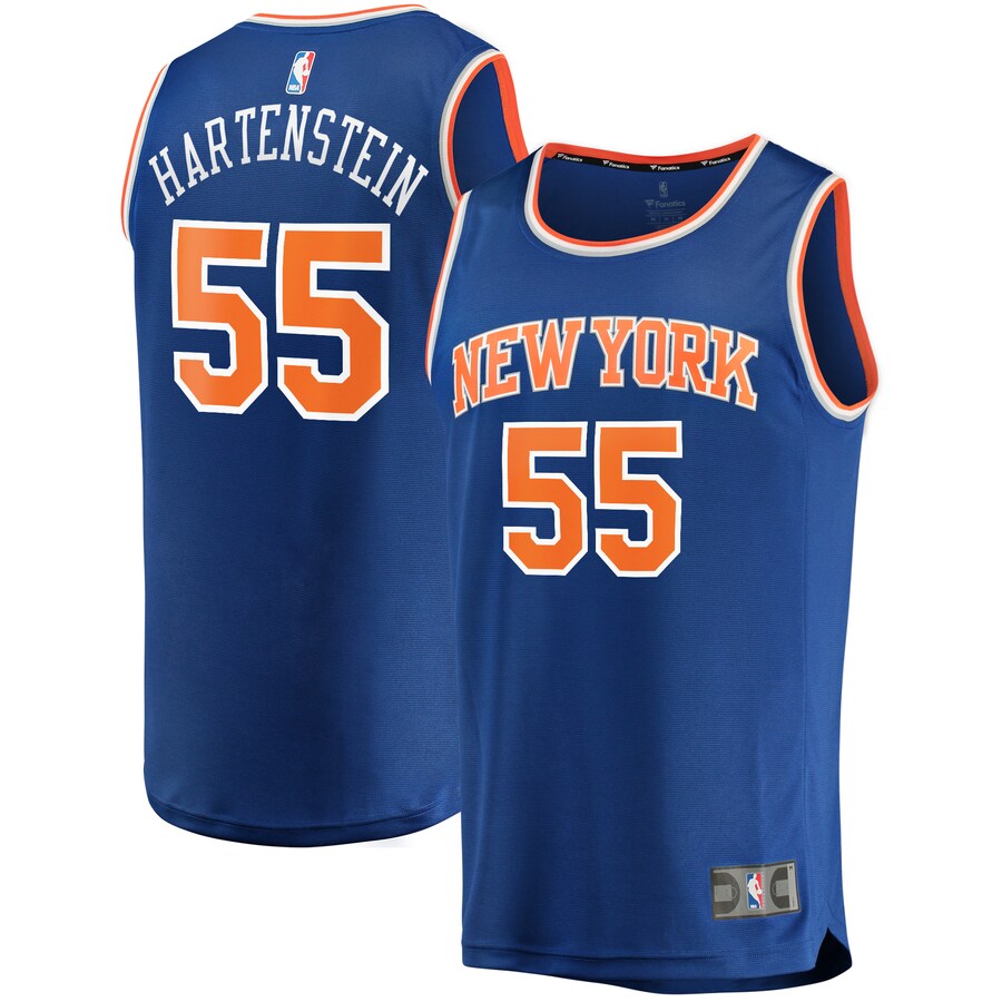 Men's New York Knicks Isaiah Hartenstein Fanatics Blue Fast Break Replica Jersey - Icon Edition - Jersey