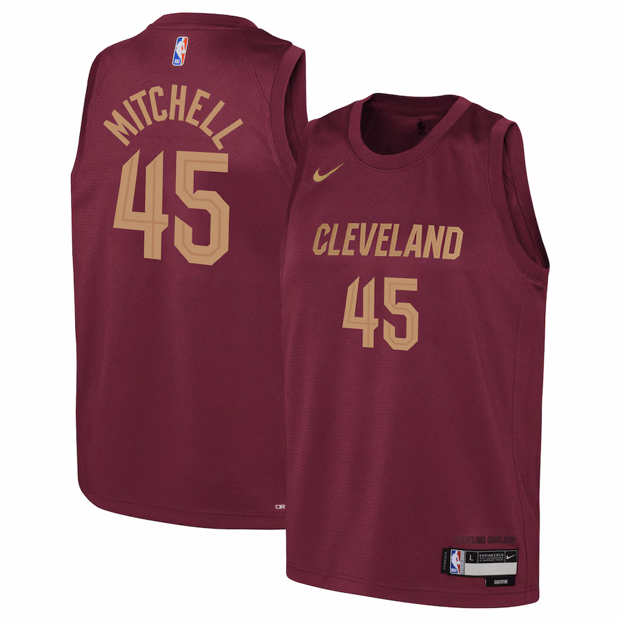 Youth Cleveland Cavaliers Donovan Mitchell Nike Wine Swingman Jersey - Icon Edition - Jersey