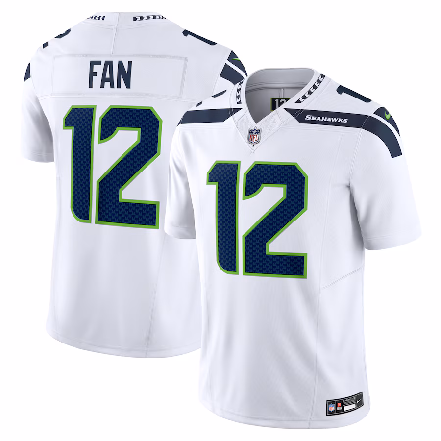 Men's Seattle Seahawks 12s Nike White Vapor F.U.S.E. Limited Jersey - Jersey