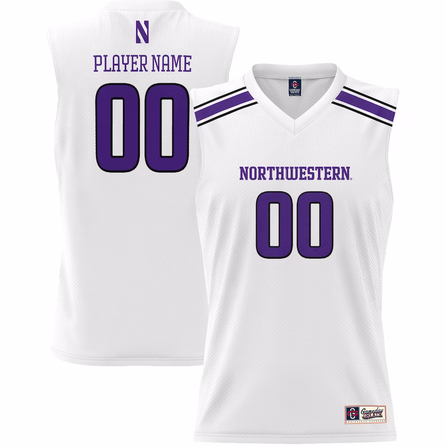 Northwestern Wildcats GameDay Greats NIL Pick-A-Player Men's Basketball Jersey - White - Jersey