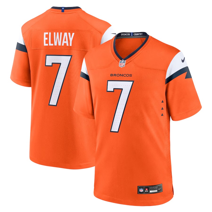 Men's Denver Broncos John Elway Nike Orange Mile High Collection Retired Player Game Jersey - Jersey