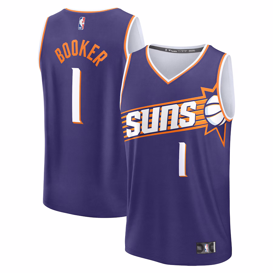 Men's Phoenix Suns Devin Booker Fanatics Purple Big & Tall Fast Break Jersey - Icon Edition - Jersey