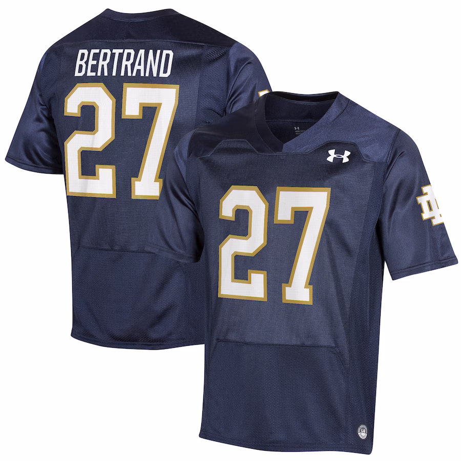 JD Bertrand Notre Dame Fighting Irish Under Armour Replica Jersey - Navy - Jersey