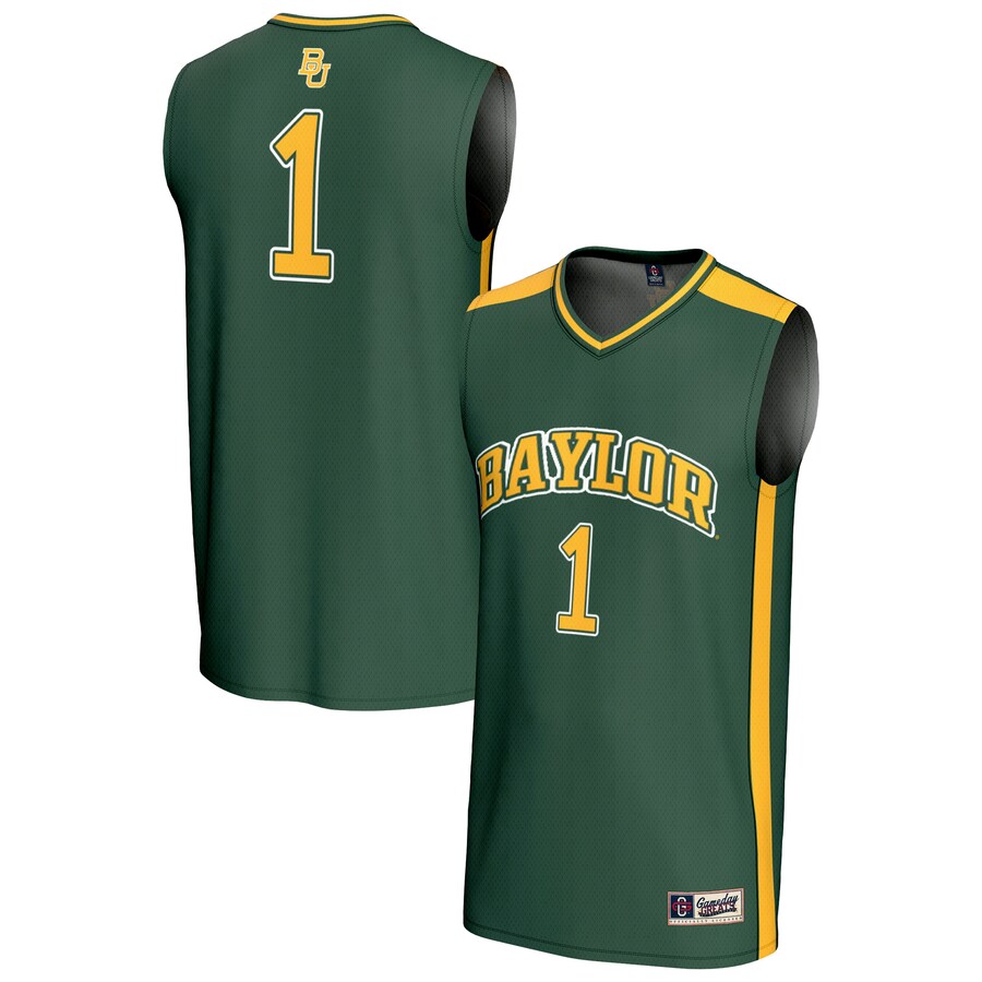 Unisex GameDay Greats #1 Green Baylor Bears Lightweight Collegiate Basketball Fashion Jersey - Jersey