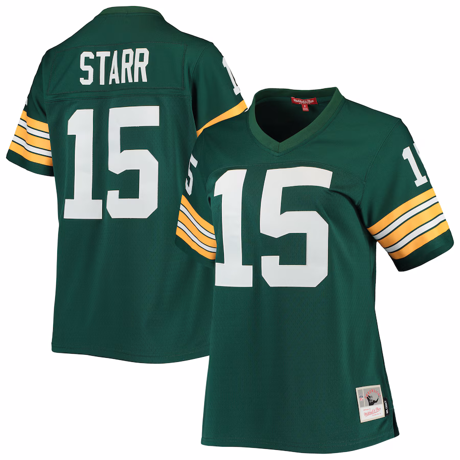 Women's Green Bay Packers Bart Starr Mitchell & Ness Green 1967 Legacy Replica Player Jersey - Jersey