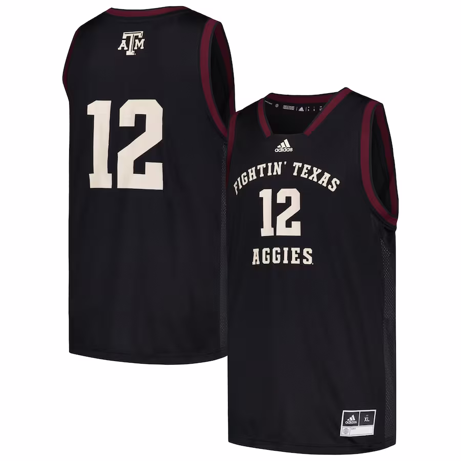 #12 Texas A&M Aggies adidas Team Swingman Jersey - Black - Jersey