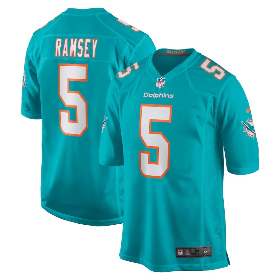 Men's Miami Dolphins Jalen Ramsey Nike Aqua Team Color Game Jersey - Jersey