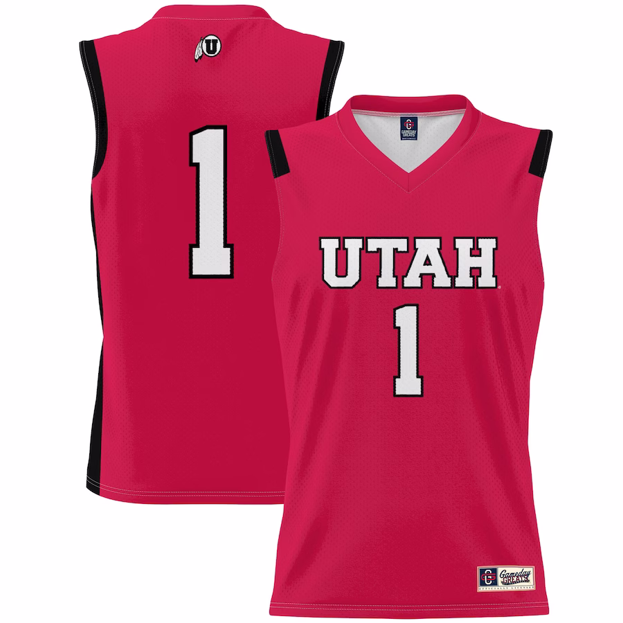 #1 Utah Utes GameDay Greats Unisex Lightweight Basketball Jersey - Red - Jersey