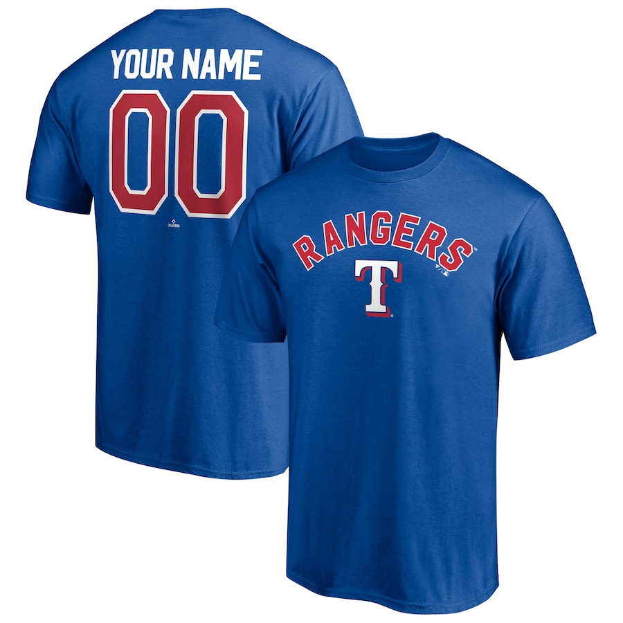 Men's Texas Rangers Royal Personalized Team Winning Streak Name & Number T-Shirt - Jersey
