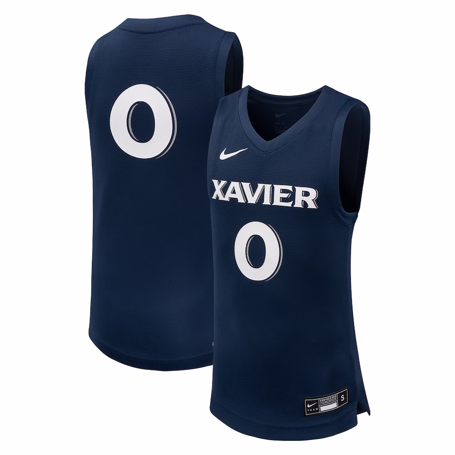 #0 Xavier Musketeers Nike Youth Team Replica Basketball Jersey - Navy - Jersey