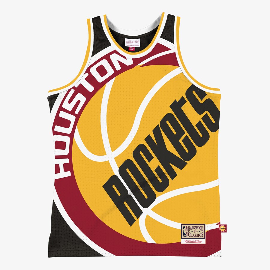Men's Houston Rockets Mitchell & Ness Black Hardwood Classics Blown Out Fashion Jersey - Jersey