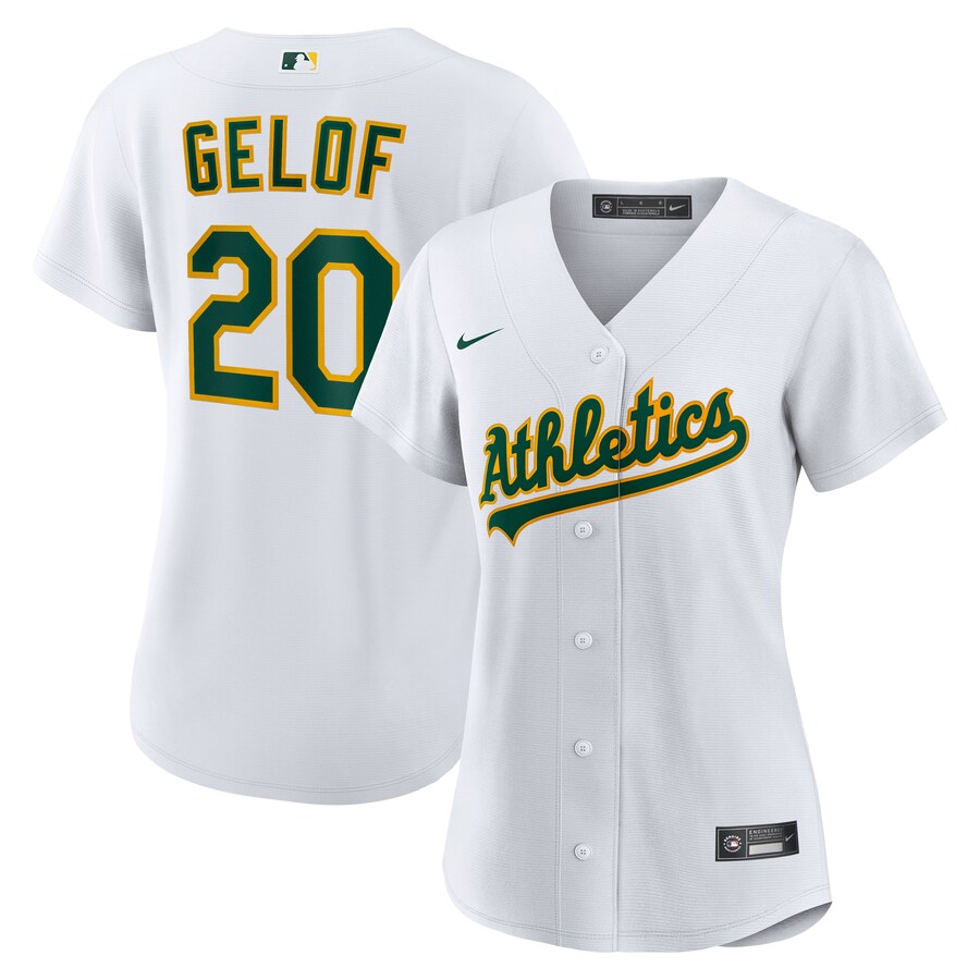 Women's Oakland Athletics Zack Gelof Nike White Home Replica Player Jersey - Jersey
