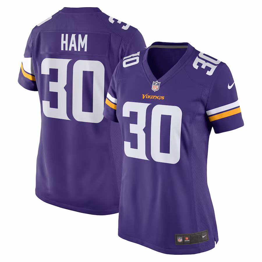 Women's Minnesota Vikings C.J. Ham Nike Purple Game Jersey - Jersey