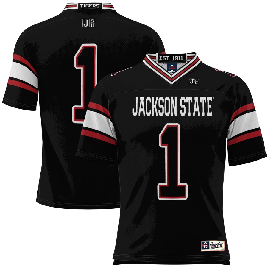 Youth GameDay Greats #1 Black Jackson State Tigers Football Jersey - Jersey