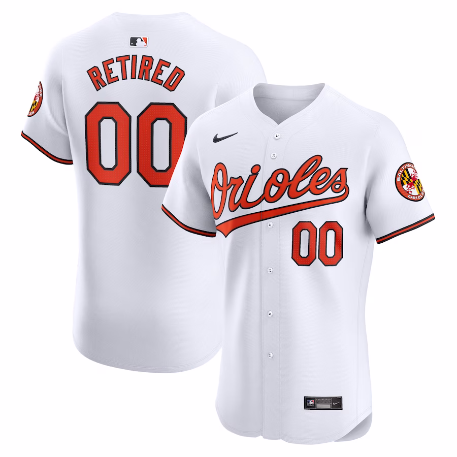 Men's Baltimore Orioles Nike White Home Elite Pick-A-Player Retired Roster Jersey - Jersey