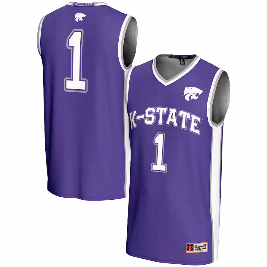 Youth GameDay Greats #1 Purple Kansas State Wildcats Lightweight Basketball Jersey - Jersey