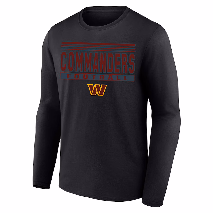 Men's Washington Commanders  Profile Black Big & Tall Pop Long Sleeve T-Shirt - Jersey
