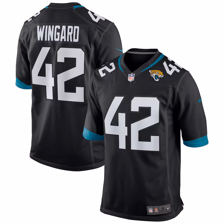 Men's Jacksonville Jaguars Andrew Wingard Nike Black Alternate Game Jersey - Jersey
