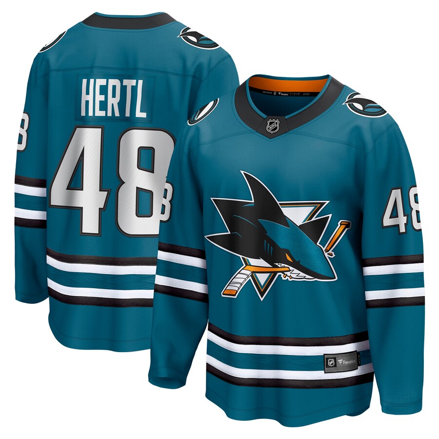 Men's San Jose Sharks Tomas Hertl Fanatics Branded Teal Home Breakaway Player Jersey - Jersey